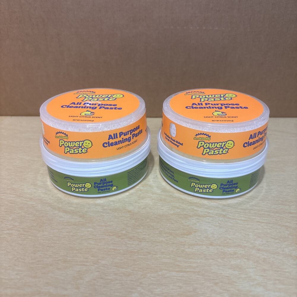 Scrub Daddy Power Paste All Purpose Cleaning Kit All Natural Cleanser Lot Of 2